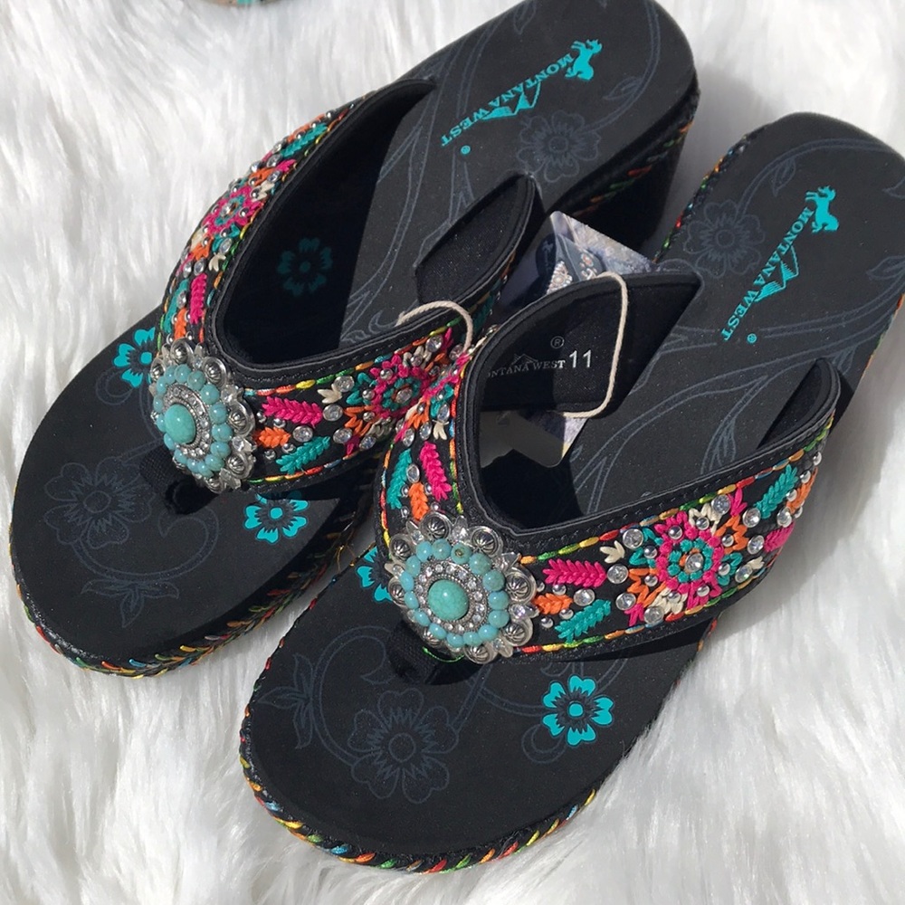 Embroidery High Heeled Montana West - Picture 5 of 12